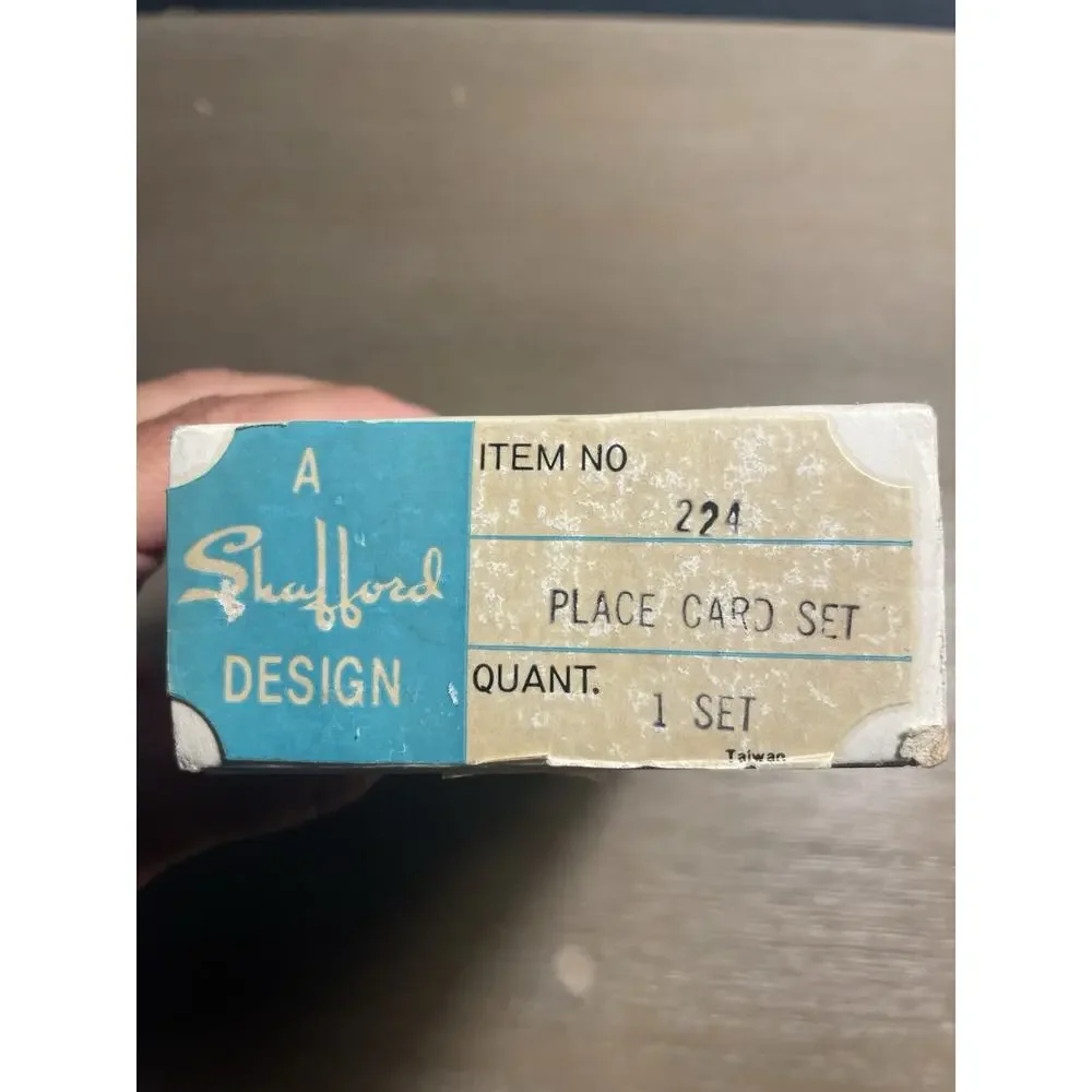 Vintage Shafford Design porcelain place card holder set of 6, Item No. 224